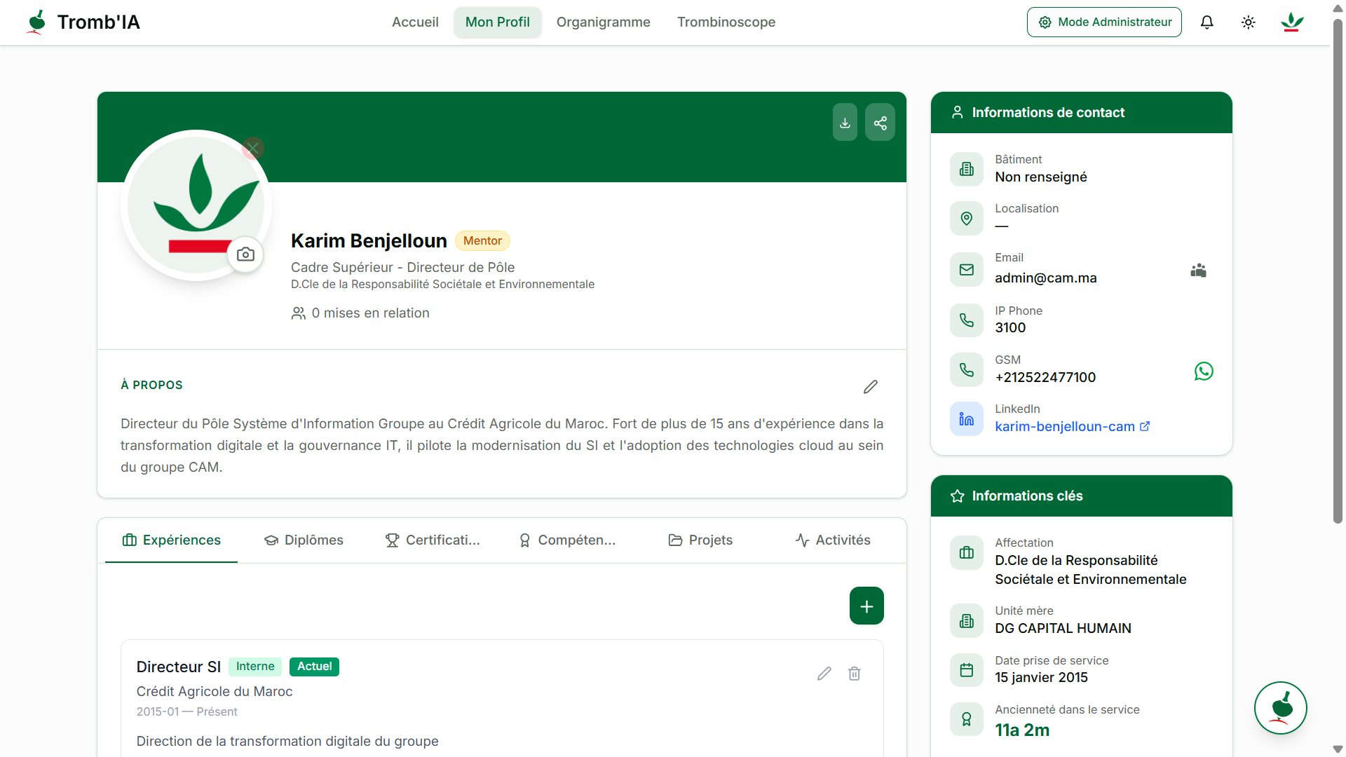 Votre profil